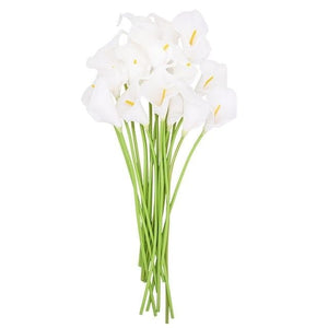 YGS Design Collection 10PCS High Quality Calla Lily Silk Flowers for Decorations - Divine Inspiration Styles