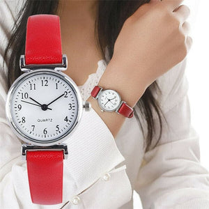 ILOVELIFE Women's Fine Fashion Genuine Leather Classic Round Dial Watch - Divine Inspiration Styles