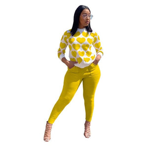 LEONA Women's Fine Fashion 2-PCS Fun Spring Autumn Winter Jogger Set - Divine Inspiration Styles