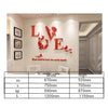 LOVE VINE Flower Design Home Decoration 3D Acrylic Wall Sticker for Home Decor - Divine Inspiration Styles