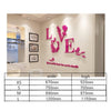 LOVE VINE Flower Design Home Decoration 3D Acrylic Wall Sticker for Home Decor - Divine Inspiration Styles
