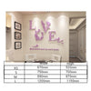 LOVE VINE Flower Design Home Decoration 3D Acrylic Wall Sticker for Home Decor - Divine Inspiration Styles