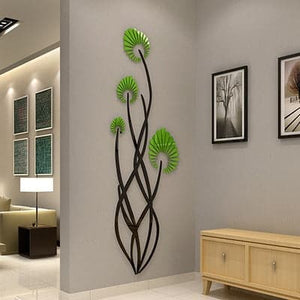 GEM Flower Design Home Decoration 3D Acrylic Wall Sticker for Home Decor - Divine Inspiration Styles