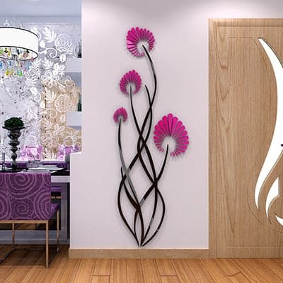 GEM Flower Design Home Decoration 3D Acrylic Wall Sticker for Home Decor - Divine Inspiration Styles