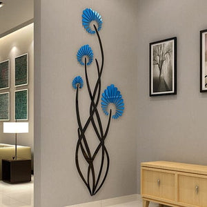GEM Flower Design Home Decoration 3D Acrylic Wall Sticker for Home Decor - Divine Inspiration Styles