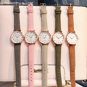 ILOVELIFE-MSTIANO Women's Fine Fashion Simple Genuine Leather Watch - Divine Inspiration Styles
