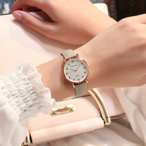 ILOVELIFE-MSTIANO Women's Fine Fashion Simple Genuine Leather Watch - Divine Inspiration Styles