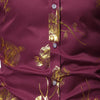 PARKLEES Men's Fashion Premium Quality Golden Rose Floral Embellished Dress Shirt - Divine Inspiration Styles