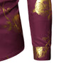 PARKLEES Men's Fashion Premium Quality Golden Rose Floral Embellished Dress Shirt - Divine Inspiration Styles