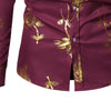 PARKLEES Men's Fashion Premium Quality Golden Rose Floral Embellished Dress Shirt - Divine Inspiration Styles