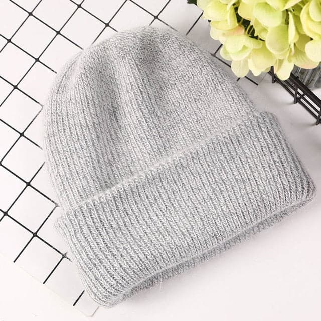 LORY Design Collection Women's Winter Plush Fur Knitted Cashmere Beanie Hat - Divine Inspiration Styles
