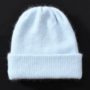 LORY Design Collection Women's Winter Plush Fur Knitted Cashmere Beanie Hat - Divine Inspiration Styles