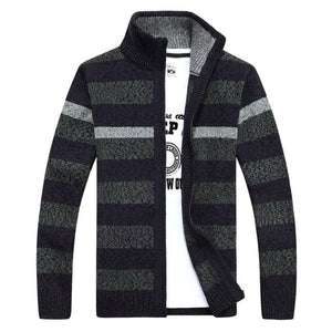 MANTLC Men's Fashion Premium Quality Knitted Design Zipper Sweater Jacket - Divine Inspiration Styles