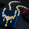 CWW Women's Fashion Elegant Stylish Yellow & White Luxury Cubic Zirconia Jewelry Set - Divine Inspiration Styles