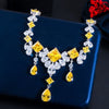 CWW Women's Fashion Elegant Stylish Yellow & White Luxury Cubic Zirconia Jewelry Set - Divine Inspiration Styles