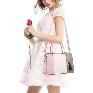 GRACE Design Collection Women's Fashion Elegant Tassel Patchwork Designer Handbag - Divine Inspiration Styles