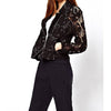 ASM Women's Elegant Fashion Lace Design Biker Jacket - Divine Inspiration Styles