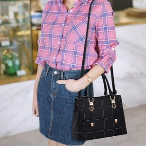 GRACE Design Women's Fashion Stylish Patchwork Designer Leather Handbag - Divine Inspiration Styles