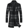 BRADFORD Design Collection Men's Fashion Premium Quality Long Wool Plaid Trench Coat - Divine Inspiration Styles