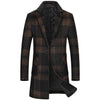 BRADFORD Design Collection Men's Fashion Premium Quality Long Wool Plaid Trench Coat - Divine Inspiration Styles