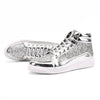 WLF Men's Sports Fashion Leather Metallic Sneaker Shoes - Divine Inspiration Styles