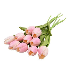 YGS Design Collection Silk Tulip Bouquet of Flowers for Decorations - Divine Inspiration Styles
