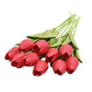 YGS Design Collection Silk Tulip Bouquet of Flowers for Decorations - Divine Inspiration Styles
