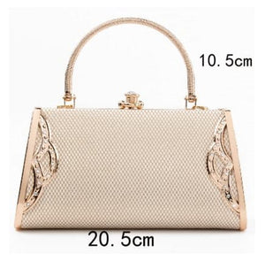 SEKU Design Women's Fashion Elegant Gold Tone Metallic Clutch Handbag - Divine Inspiration Styles