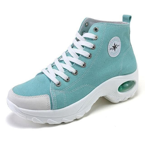 AIRAVATA Women's Fashion Sporty Canvas Ankle Boots Sneaker Shoes - Divine Inspiration Styles