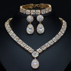 CWW Women's Fashion Elegant Stylish Gold-Plated Luxury Cubic Zirconia Jewelry Set - Divine Inspiration Styles