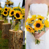 YGS Design Collection 7 Branches Silk Sunflower Bouquet for Decorations - Divine Inspiration Styles