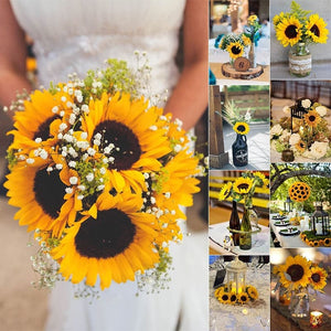 YGS Design Collection 7 Branches Silk Sunflower Bouquet for Decorations - Divine Inspiration Styles