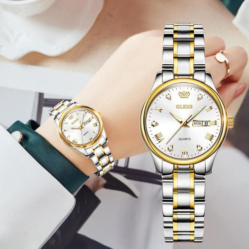 OLEVS Women's Fine Fashion Premium Quality Luxury Style Stainless Steel Watch - Divine Inspiration Styles