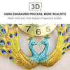 SERENITY Golden Blue Double Peacock Wall Clock Modern Design Creative Art Wall Clock for Home Decorations - Divine Inspiration Styles