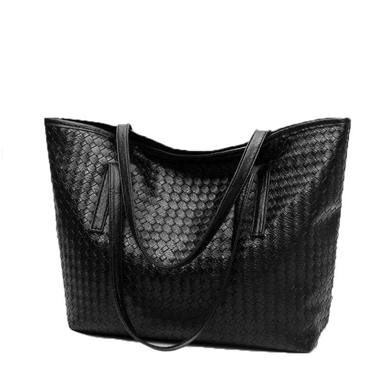 LQM Women's Fashion Designer Woven Leather Large Capacity Shoulder Handbag - Divine Inspiration Styles