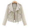 ASM Women's Elegant Fashion Lace Design Biker Jacket - Divine Inspiration Styles