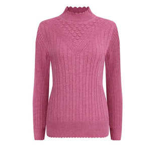UTG Women's Fashion Elegant Pure Color Red Trendy Stylish Designer Sweater - Divine Inspiration Styles