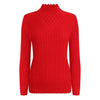 UTG Women's Fashion Elegant Pure Color Red Trendy Stylish Designer Sweater - Divine Inspiration Styles
