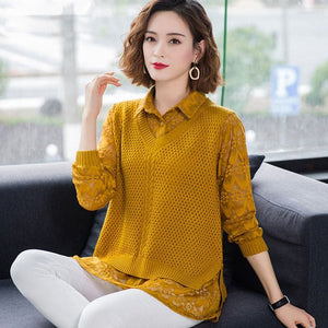 DDJ Women's Fashion Stylish Knitted Sweater Blouse Top - Divine Inspiration Styles