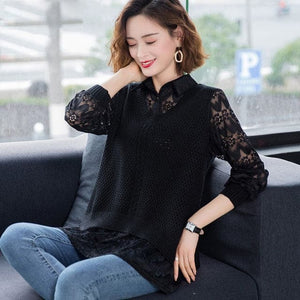 DDJ Women's Fashion Stylish Knitted Sweater Blouse Top - Divine Inspiration Styles