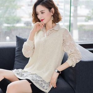 DDJ Women's Fashion Stylish Knitted Sweater Blouse Top - Divine Inspiration Styles
