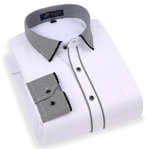 PAUL JONES Men's Stylish Trendy Fashion Thick Warm Plush Business Dress Shirt - Divine Inspiration Styles