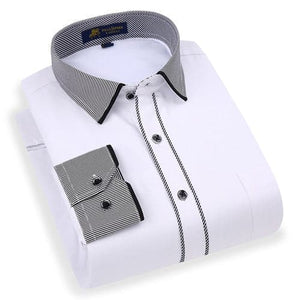 PAUL JONES Men's Stylish Trendy Fashion Thick Warm Plush Business Dress Shirt - Divine Inspiration Styles