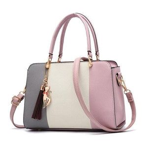 GRACE Design Collection Women's Fashion Elegant Tassel Patchwork Designer Handbag - Divine Inspiration Styles
