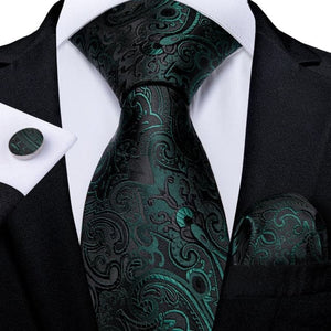 DBG VIP Design Collection Men's Fashion Emerald Green 100% Premium Quality Silk Ties - Divine Inspiration Styles