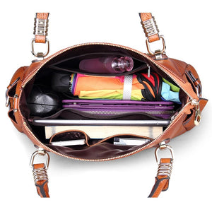 HBA Design Women's Fashion Luxury Style Genuine 100% Leather Handbag - Divine Inspiration Styles