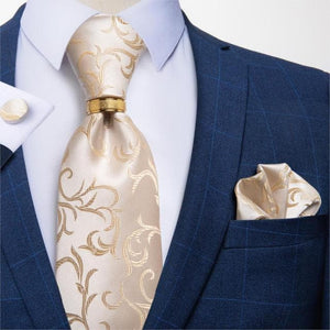 DBG VIP Design Collection Men's Fashion 100% Premium Quality Fully Woven Silk Tie Set - Divine Inspiration Styles