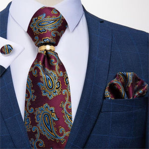 DBG VIP Design Collection Men's Fashion 100% Premium Quality Fully Woven Silk Tie Set - Divine Inspiration Styles