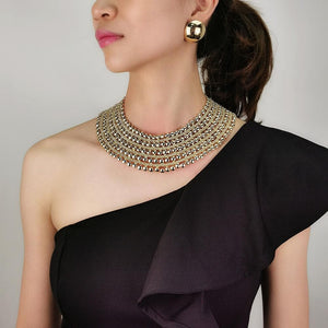 MANILA Women's Fashion Stylish Princess Design Gold & Silver Tone Jewelry Set - Divine Inspiration Styles