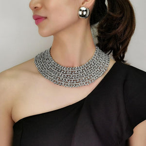 MANILA Women's Fashion Stylish Princess Design Gold & Silver Tone Jewelry Set - Divine Inspiration Styles